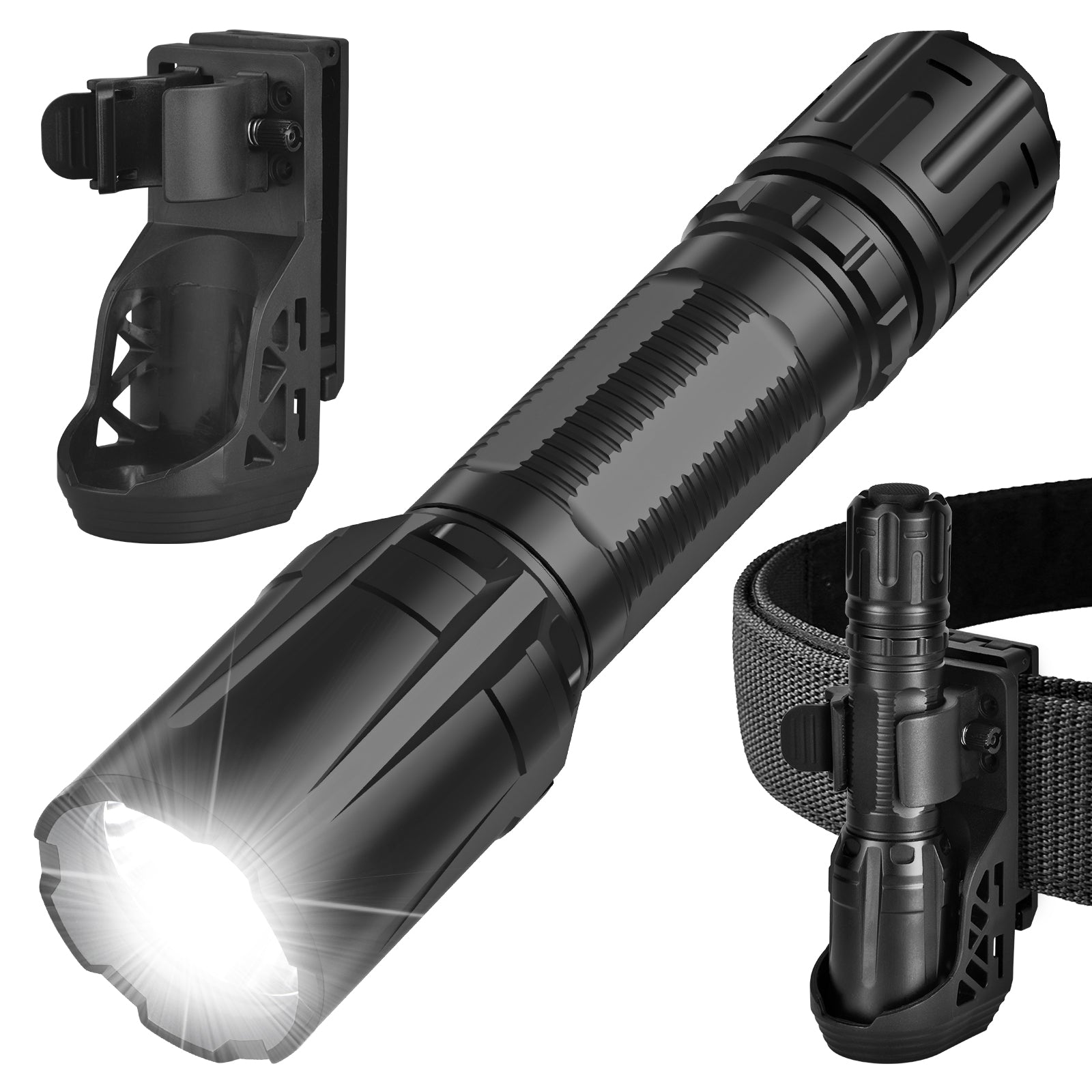 SAOPRKLER Tactical Flashlights High Lumen 2350LM Police Flashlight with Holster 690m SFT40 LED Law Enforcement -V2